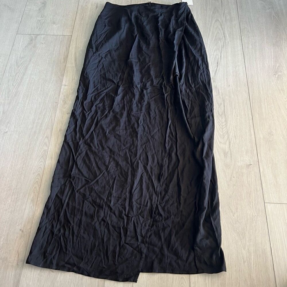 Tobi black womens slit skirt size M